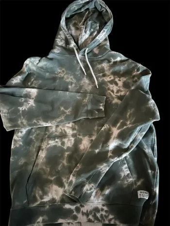 Sweat-shirt à capuche longues manches tie and dye