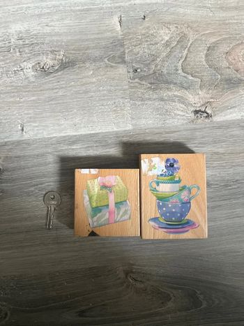 Tampon scrapbooking cadeau tasse