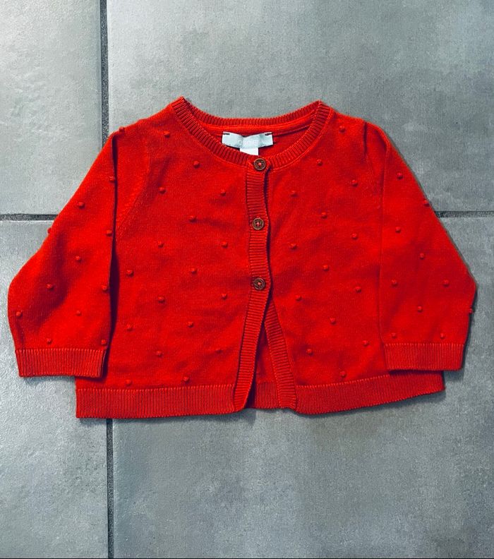 Gilet  bébé fille 100% coton Obaïbi 6 mois