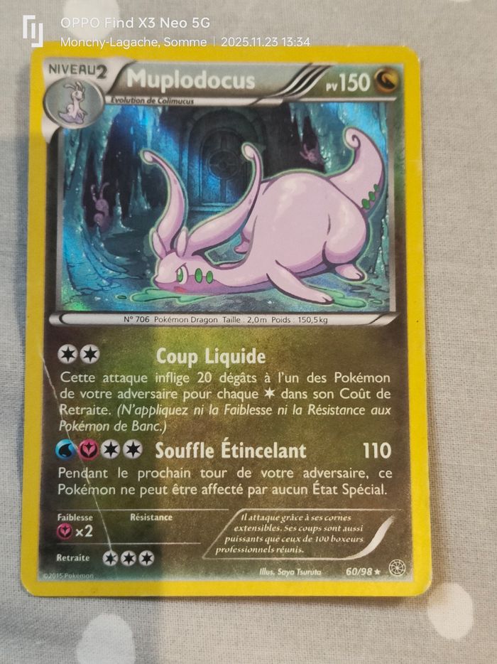 Muplodocus 60/98 HOLO Set XY Origines Antiques FR - photo numéro 2