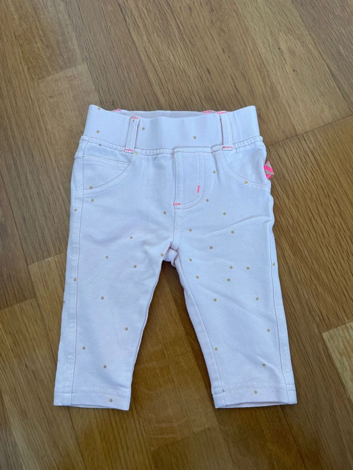 Legging effet jeans rose neuf fille taille 3 mois Billieblush