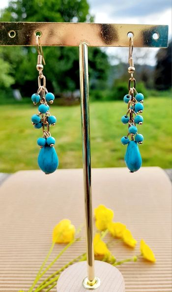 Boucles d'oreilles grappe bohème chic