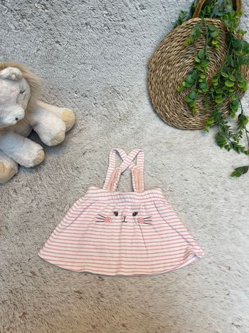 Robe rose à rayures blanche - H£M 