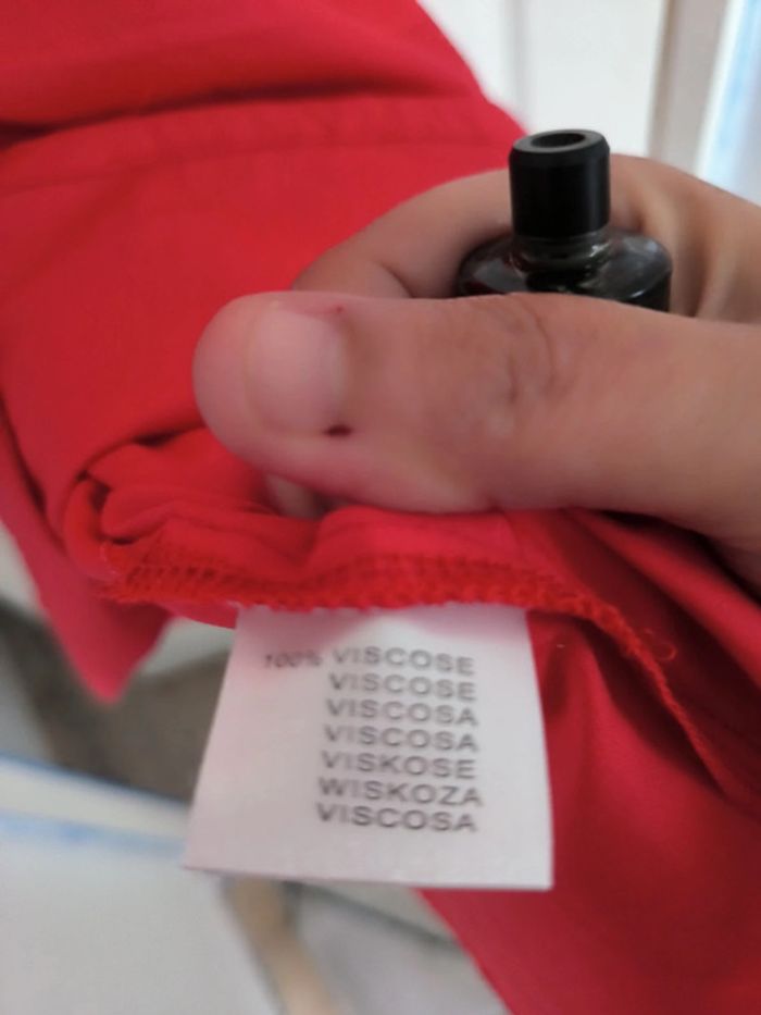 Robe rouge longue viscose - photo numéro 3