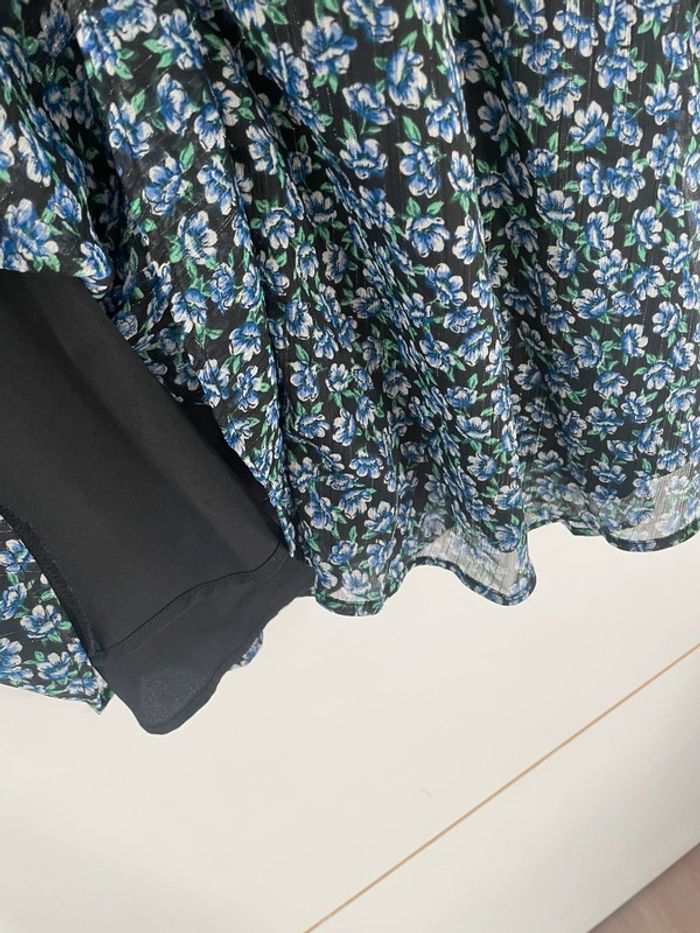 Robe fleurie bleue XS Zara - photo numéro 4