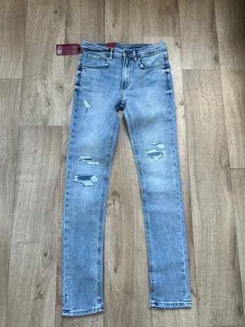 Jeans Teddy Smith bleu clair flash jr skinny destroy 16ans