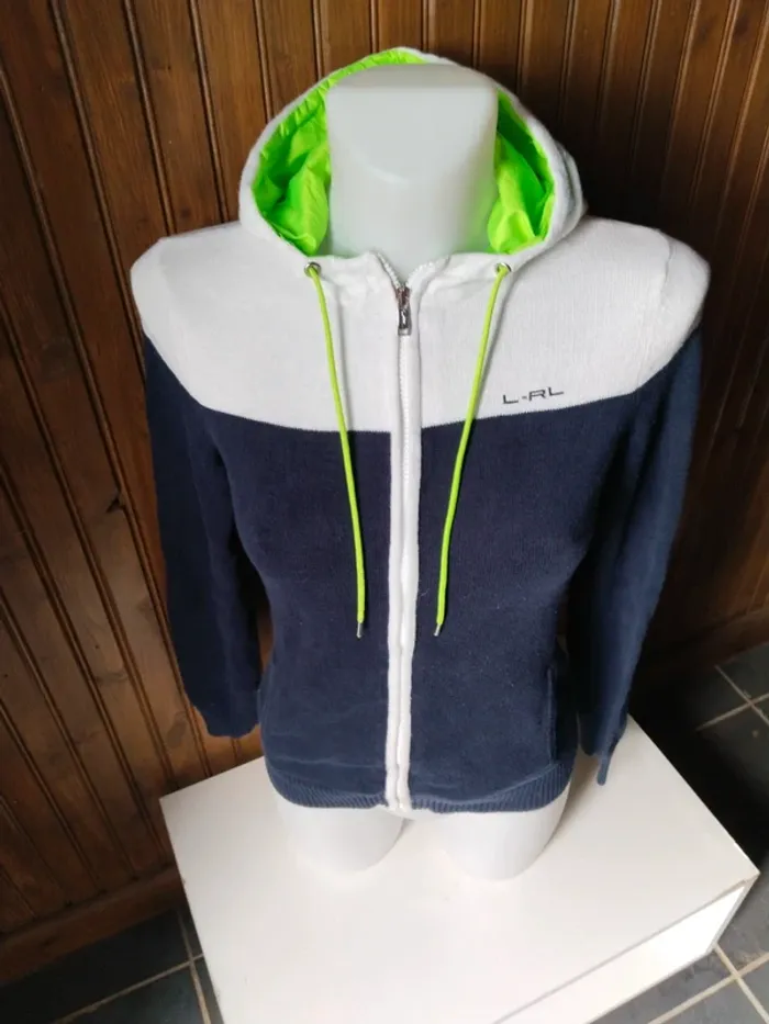 Superbe veste zippée à capuche femme marque Lauren Ralph Lauren taille 34 36 - photo numéro 2