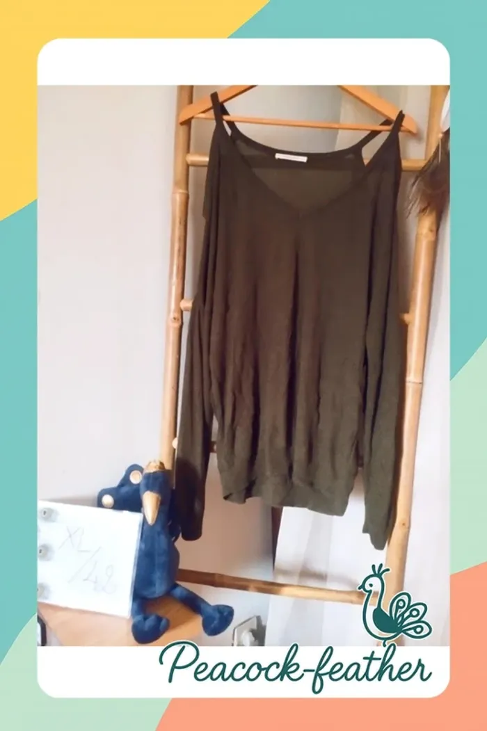 Pull épaules dénudées kaki camaïeu 42