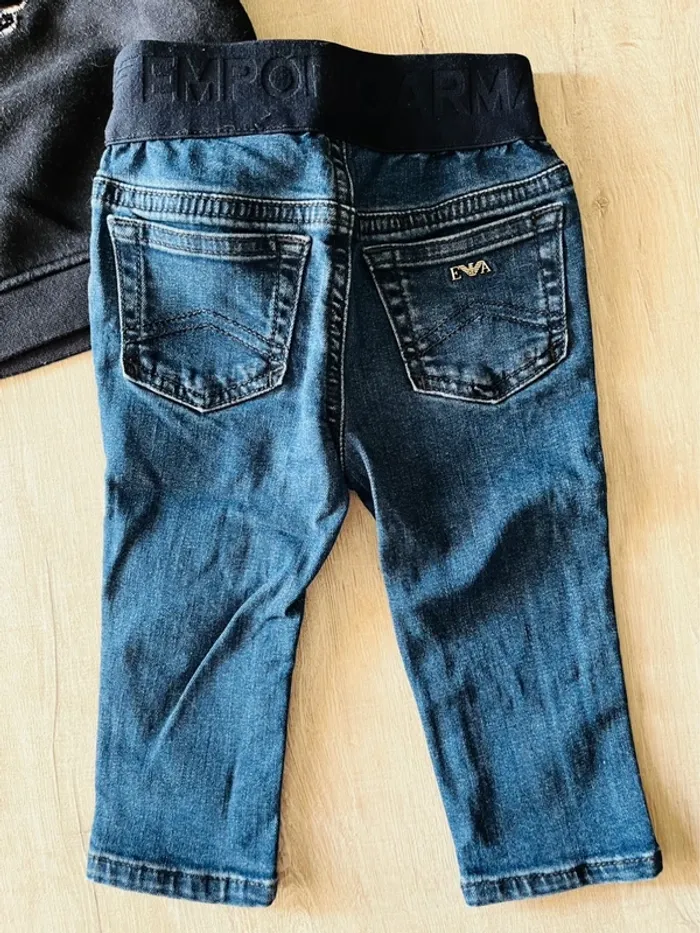 Sweat-shirt et jeans authentique bébé garçon Emporio Armani - photo numéro 7