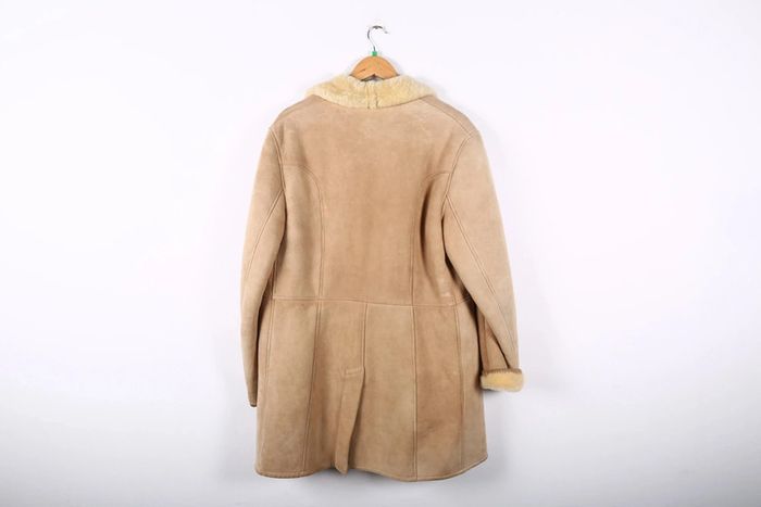 Peau lainée vintage 70's en mouton retourné shearling, cuir, daim