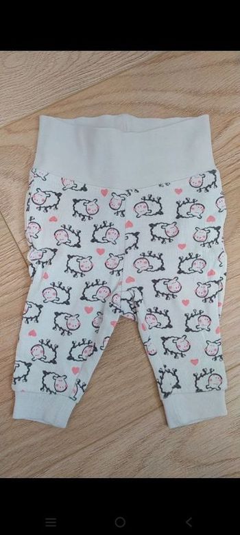 Pantalon blanc été 1/3 mois mouton