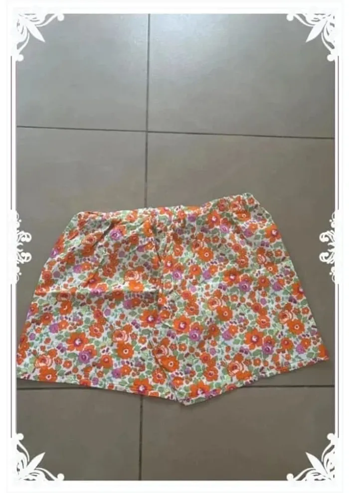 🌺 Pyjama été fille – Taille 12 ans – Haut brodé Kiabi & short fait main - photo numéro 10