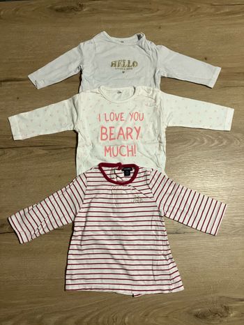 Lot t-shirts ML 6 mois