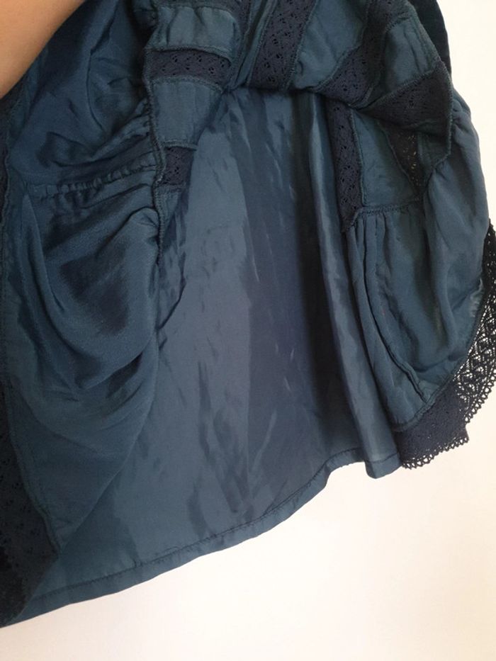 Jupe mi longue velours et broderie anglaise - photo numéro 4