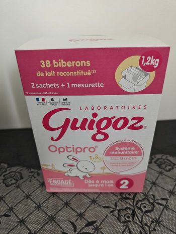 Lait guigoz optipro 2ème âge