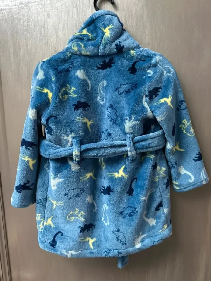 Peignoir sergent major 2/3 ans bleu dinosaures - photo numéro 11