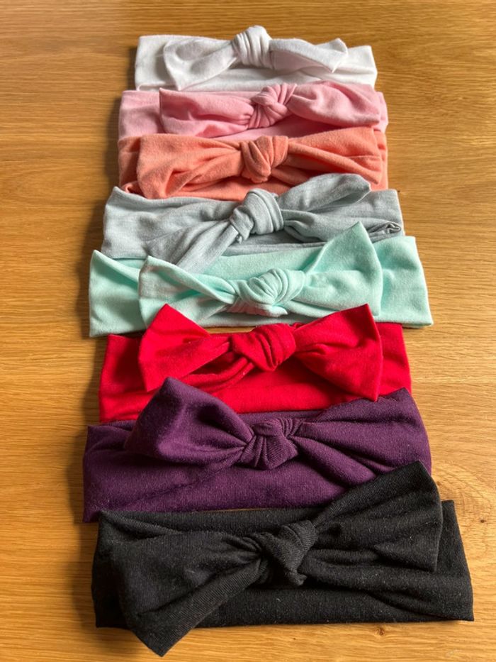 Lot de 8 bandeaux extensibles en coton (différentes couleurs) - Dés 3 mois - photo numéro 6