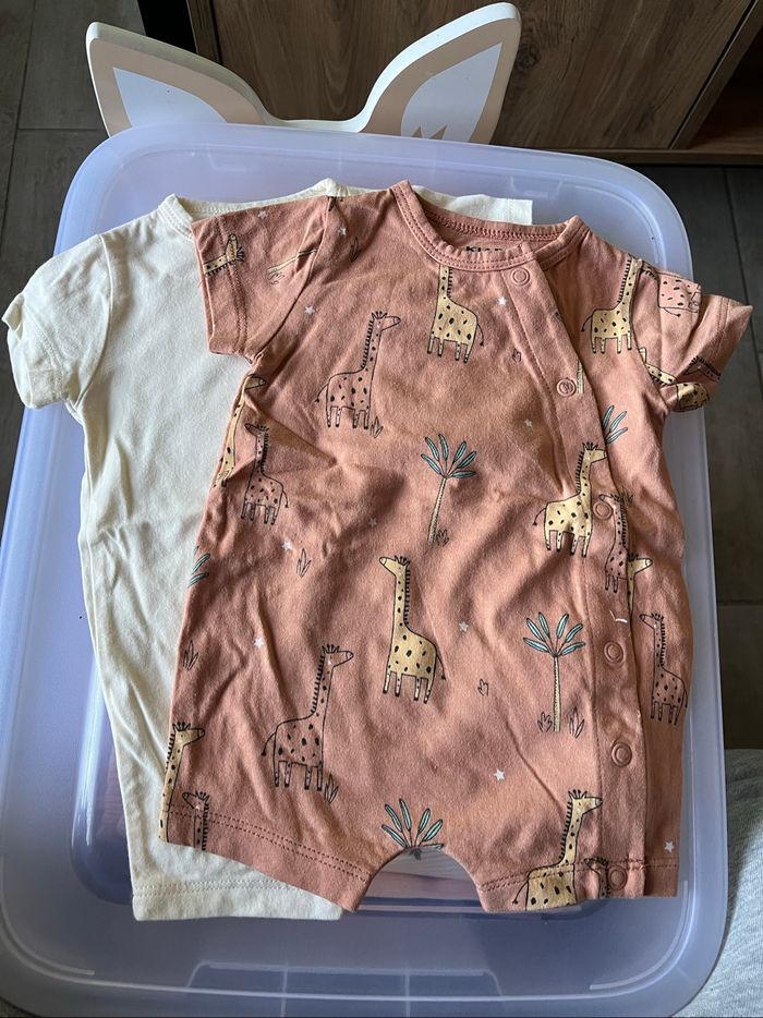 Lot de 2 combi short bébé