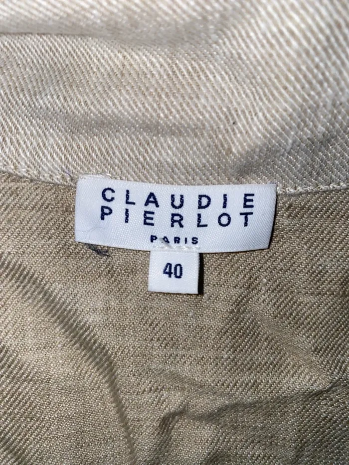 Robe En Lin Avec Ceinture Claudie Pierlot Taille 36-38 - photo numéro 9