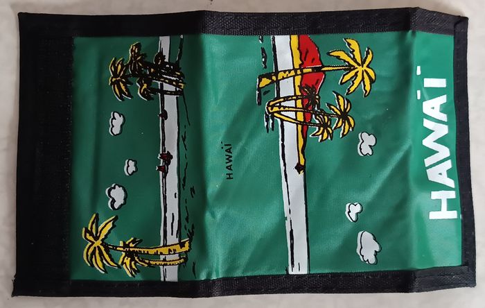 Lot de 8 Portefeuilles Taille S / Vintage Hawaii à fermeture scratch avec 4 compartiments - photo numéro 4