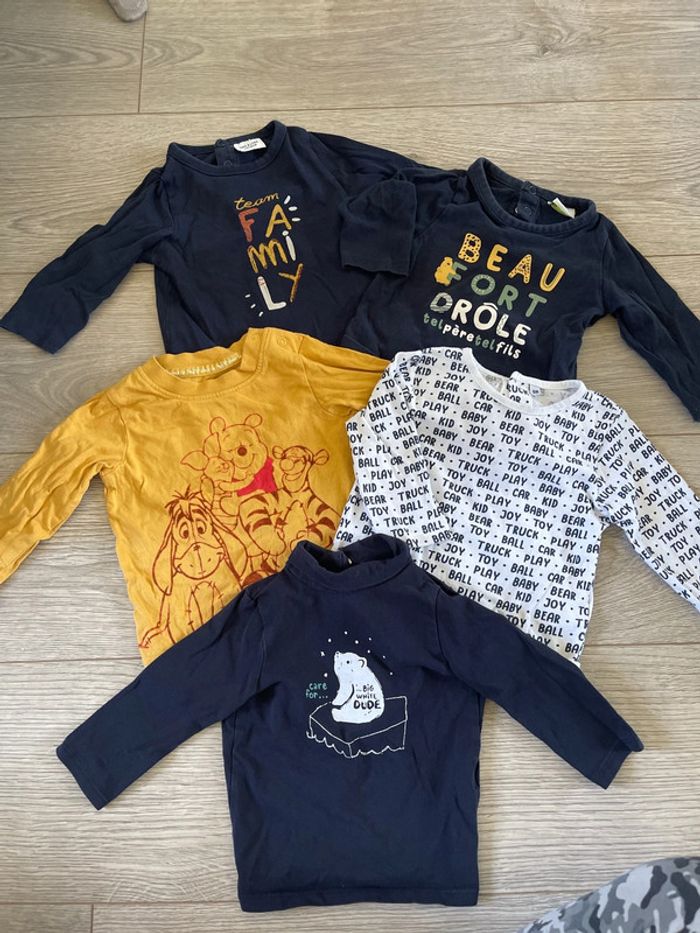 Lot t shirts manches longues