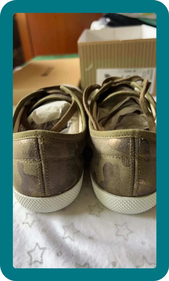 Sneakers camouflage kaki 36 Kaleo neufs avec étiquette - photo numéro 2