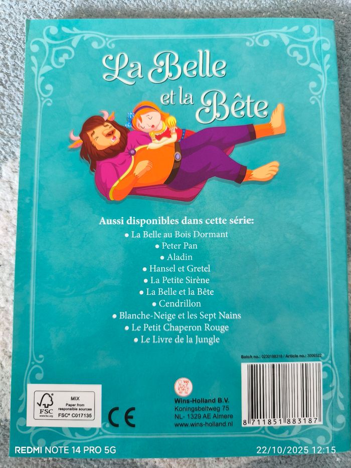 La belle et la bête livre en fan - photo numéro 2