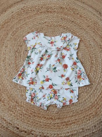 Ensemble haut manches courtes et short Nutmeg 62 cm