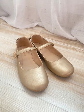 Ballerine doré à bride