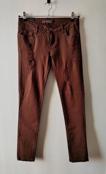 Jean Skinny taille haute Marron - Taille 42 - Neuf