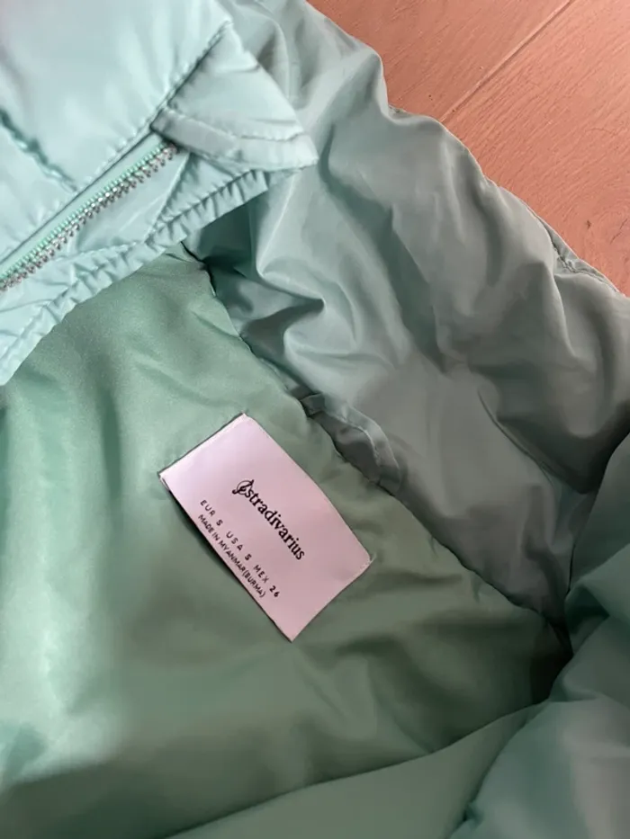 Veste matelassée vert menthe - Stradivarius - S - photo numéro 5