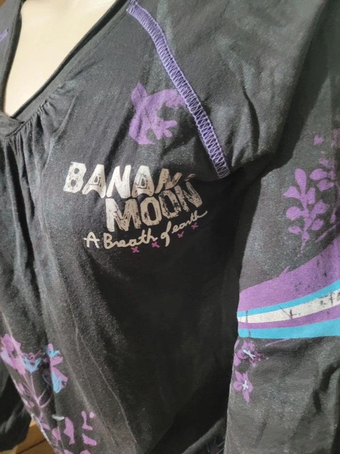 T-shirt manches longues, banane moon, marron - photo numéro 2