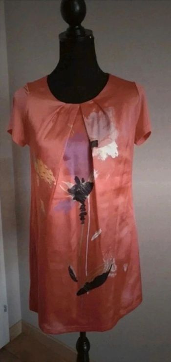 Tunique fleurie Promod rouge taille 38