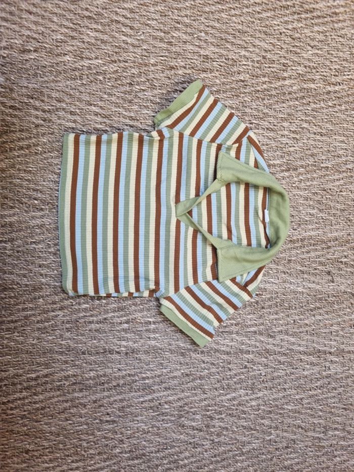 Tee shirt côtelé court 10ans