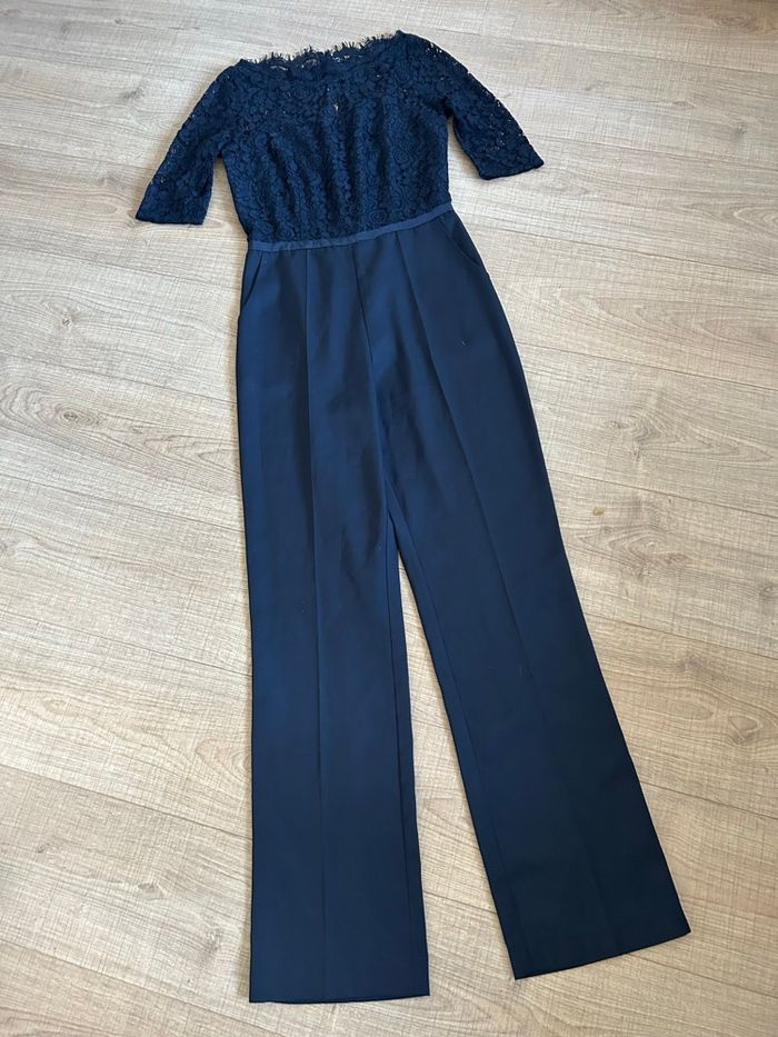 Combinaison bleue marine avec dentelle Morgan taille 34 TBE - photo numéro 7