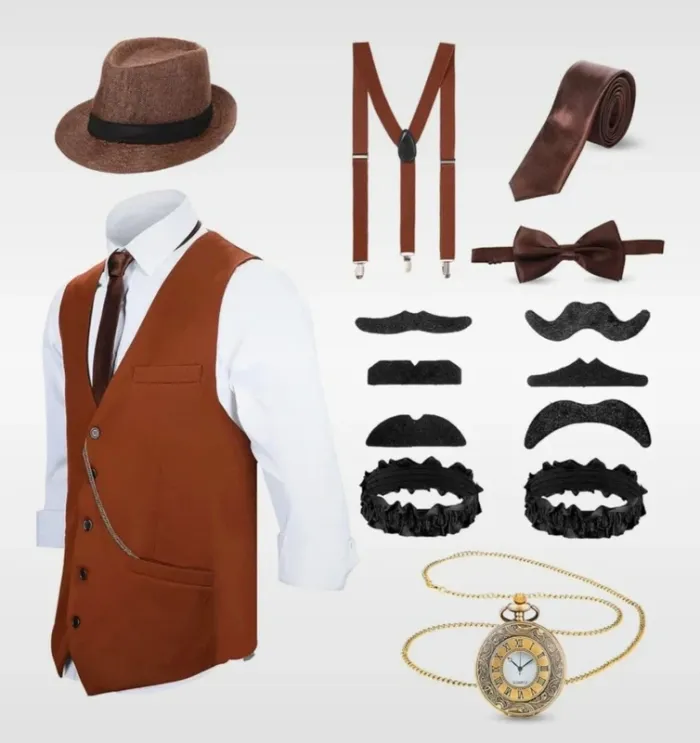 Costume gangster année 1920 neuf - photo numéro 3