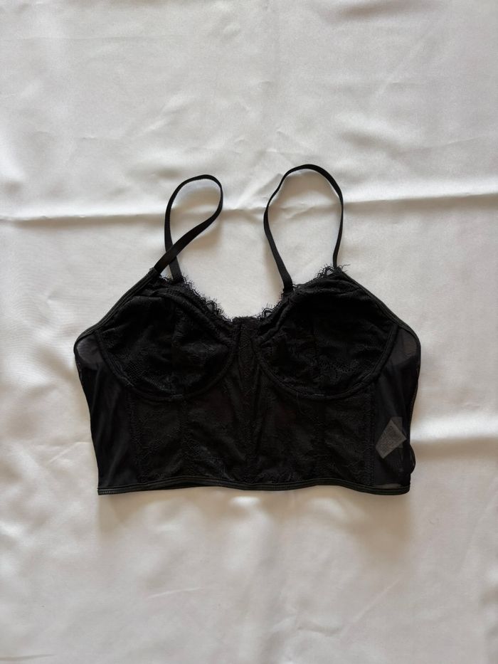 Top à bretelle noir en dentelle - Shein - M/38