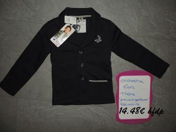 veste orchestra taille 6 ans