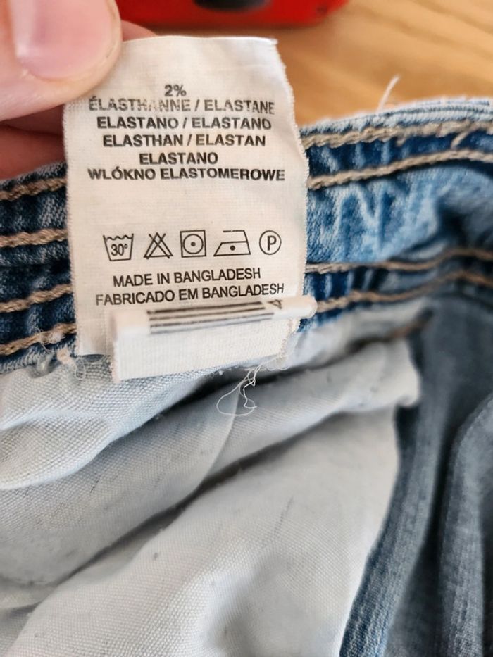 Pantalon Jean clair taille 42 en bon etat basic one - photo numéro 5