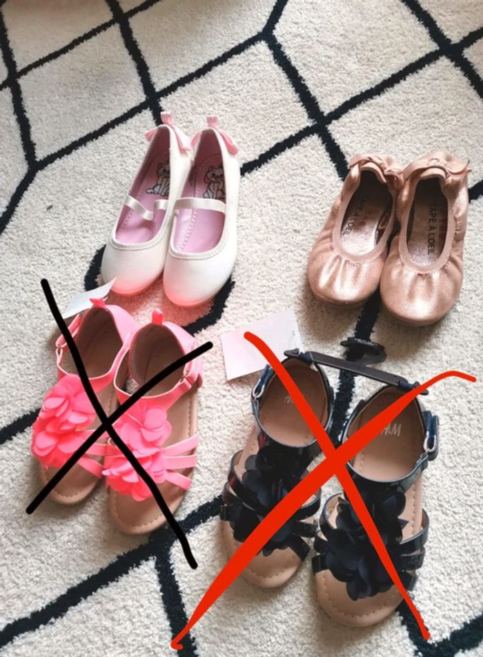 Lot de chaussures/ sandales ou ballerine fille en pointure 27 - photo numéro 5