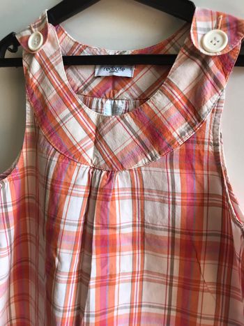 Robe La Redoute. 10 ans. Carreaux orange et beige