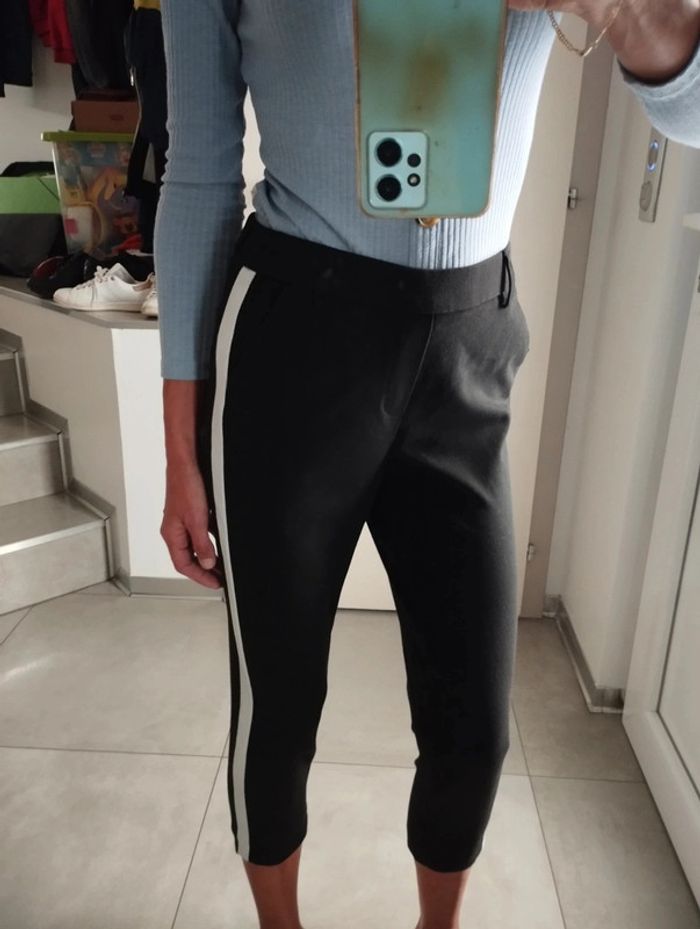 Pantalon Chino noir bande blanc côtés Trafaluc TXS - photo numéro 2