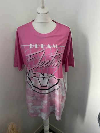T-shirt oversize rose L