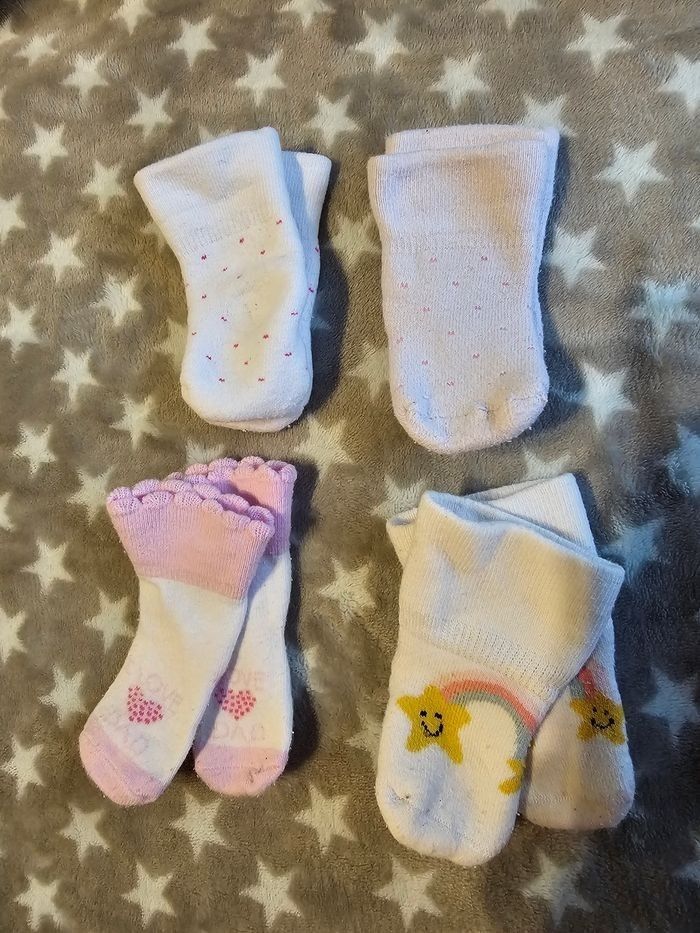 Lot de 4 paires de chaussettes fille pointure 15