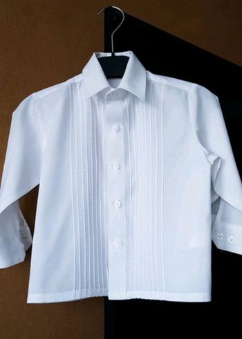 Chemise blanche garçon manches longues