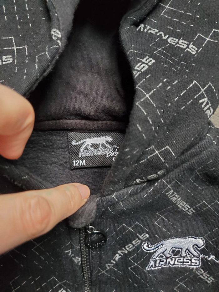 Veste molletonnée taille 12 mois très bon état Airness - photo numéro 3