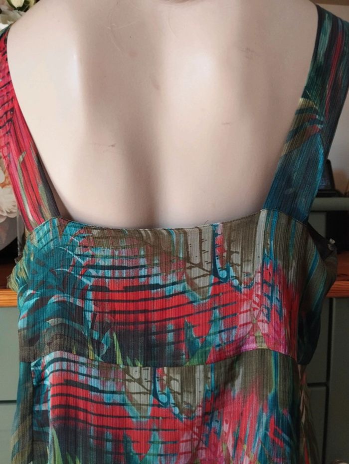 🐝Robe d'Été Imprimé Floral & Froufrous Toscane T44+🐝 - photo numéro 10