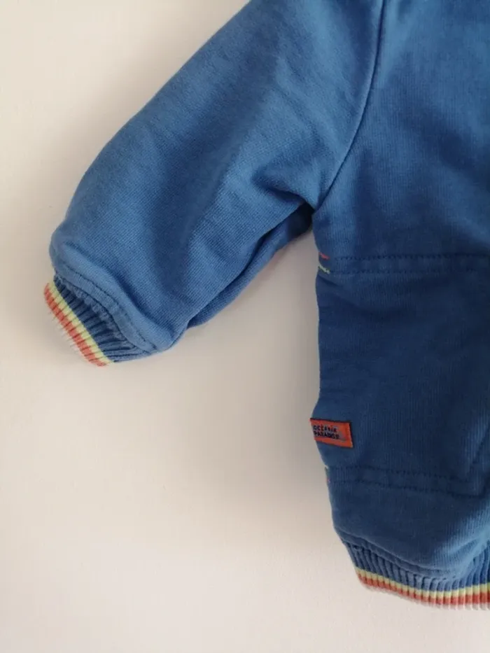 Veste à capuche zippé sergent major bleu - photo numéro 5