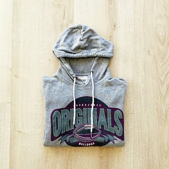 Jack and Jones Hoodie Sweat à capuche Gris Homme Exclusive Vintage Street très bon état (Taille L)