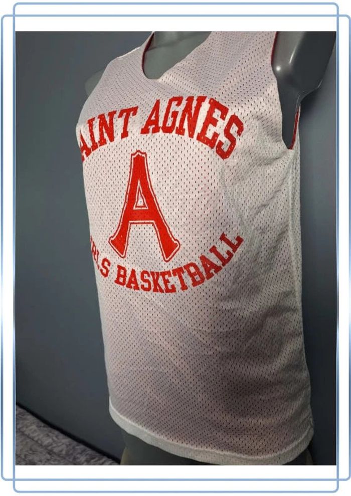 Maillot d entraînement de basket alleson athletic reversible / femme taille S / rouge et blanc - photo numéro 8